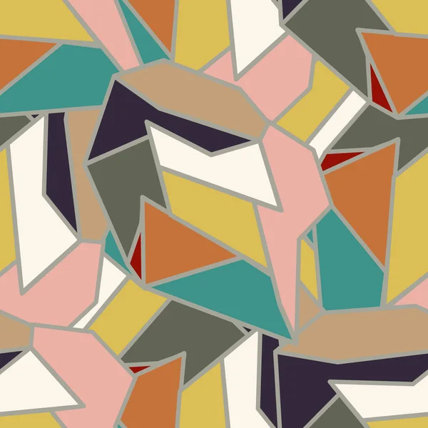 Illustrasjon Abstrakt Geometrisk Fargerikt Sømløst Mønster – stockvektor