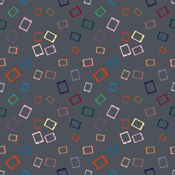 Modèle Coloré Abstrait Avec Des Tablettes Numériques Pour Fond — Image vectorielle