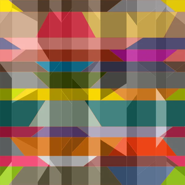 Abstract Geometrisch Kleurrijk Naadloos Patroon Voor Achtergrond — Stockvector