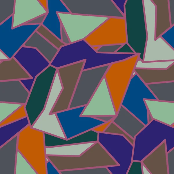 Illustrazione Vettoriale Astratto Modello Geometrico Colorato Senza Soluzione Continuità — Vettoriale Stock