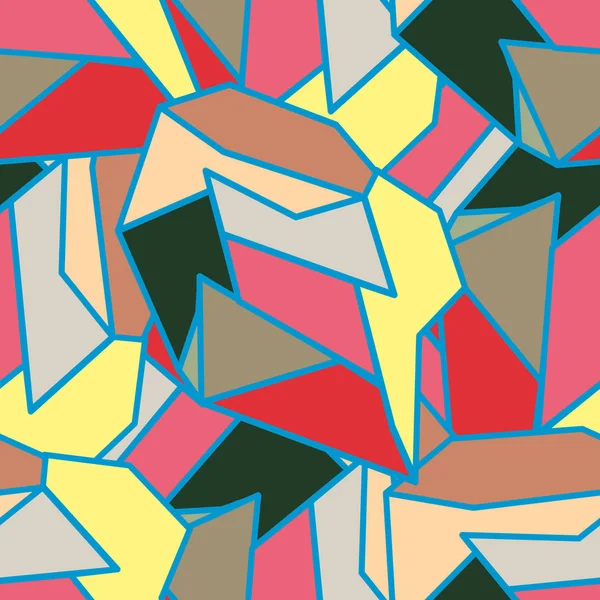 Ilustracja Wektorowa Abstrakcyjny Wzór Geometryczny Bezszwowe Kolorowy — Wektor stockowy