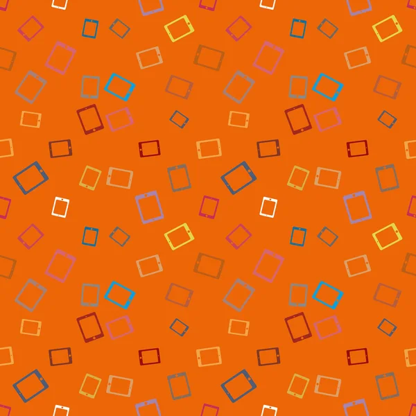 Abstract Kleurrijk Patroon Met Digitale Tabletten Voor Achtergrond — Stockvector
