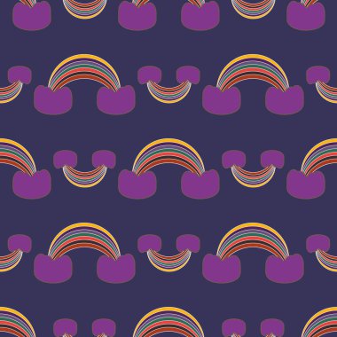 Gökkuşağı seamless modeli. Gökkuşağı Dizayn Tekstil, iç tasarım, keten, vb için. Şirin soyut çocuklar arka plan.