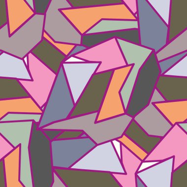 soyut geometrik renkli Dikişsiz desen vektör çizim