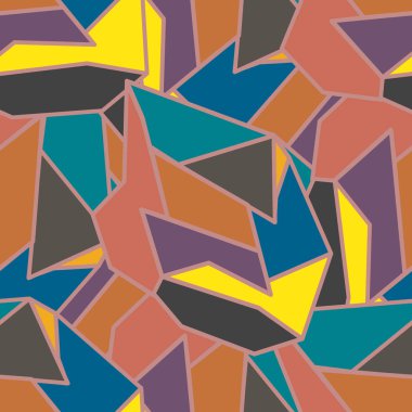 soyut geometrik renkli Dikişsiz desen vektör çizim