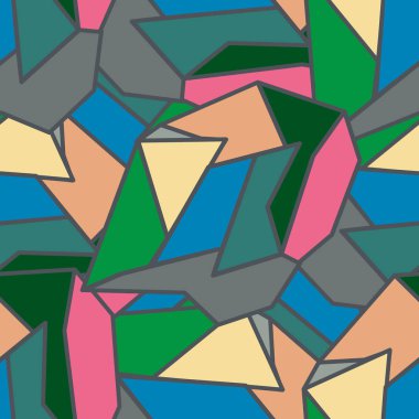 soyut geometrik renkli Dikişsiz desen vektör çizim