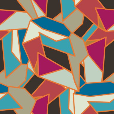 soyut geometrik renkli Dikişsiz desen vektör çizim