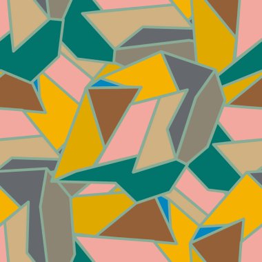 soyut geometrik renkli Dikişsiz desen vektör çizim