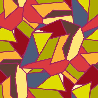 soyut geometrik renkli Dikişsiz desen vektör çizim