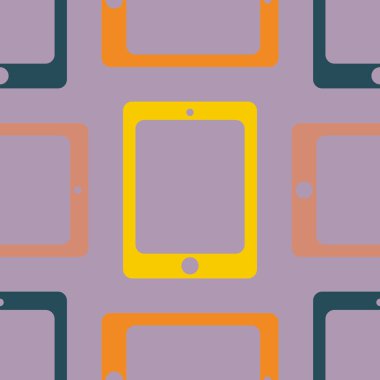 Arka plan için dijital tablet ile soyut renkli seamless modeli
