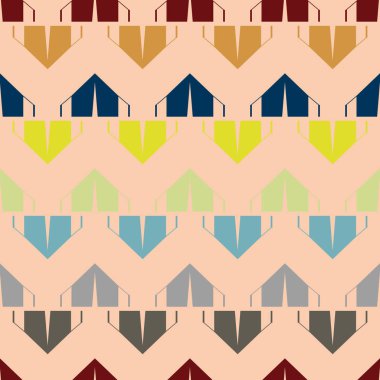 Arka plan için kamp çadırları ile soyut renkli seamless modeli. 