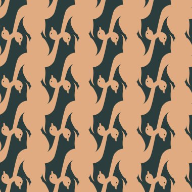 Kuğu renkli parlak Dikişsiz desen vektör çizim