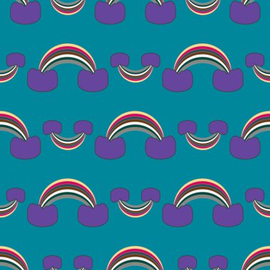 Gökkuşağı seamless modeli. Gökkuşağı Dizayn Tekstil, iç tasarım, keten, vb için. Şirin soyut çocuklar arka plan.