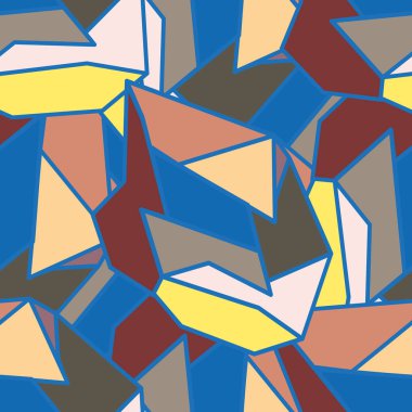 soyut geometrik renkli Dikişsiz desen vektör çizim