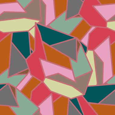 soyut geometrik renkli Dikişsiz desen vektör çizim