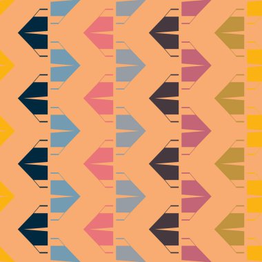 Arka plan için kamp çadırları ile soyut renkli seamless modeli. 