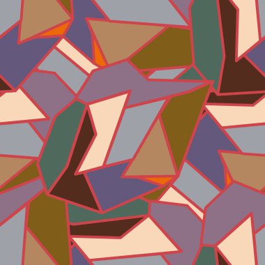 soyut geometrik renkli Dikişsiz desen vektör çizim