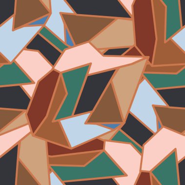 soyut geometrik renkli Dikişsiz desen vektör çizim