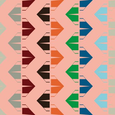 Arka plan için kamp çadırları ile soyut renkli seamless modeli. 