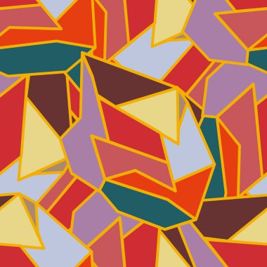 soyut geometrik renkli Dikişsiz desen vektör çizim