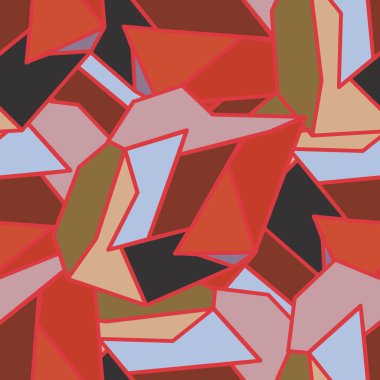 soyut geometrik renkli Dikişsiz desen vektör çizim