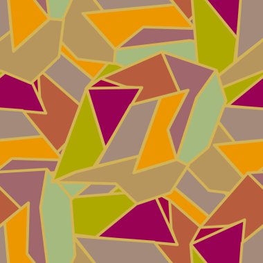 soyut geometrik renkli Dikişsiz desen vektör çizim