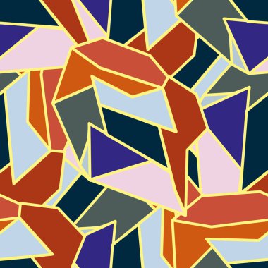 soyut geometrik renkli Dikişsiz desen vektör çizim