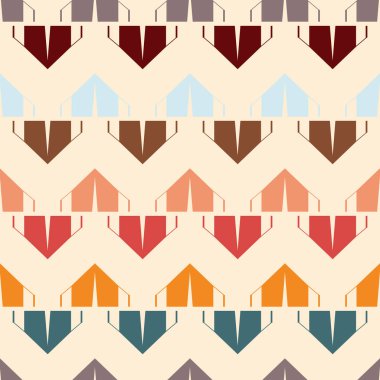 Arka plan için kamp çadırları ile soyut renkli seamless modeli. 