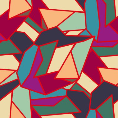 soyut geometrik renkli Dikişsiz desen vektör çizim
