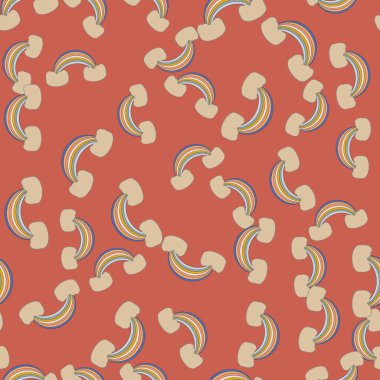 Gökkuşağı seamless modeli. Gökkuşağı Dizayn Tekstil, iç tasarım, keten, vb için. Şirin soyut çocuklar arka plan.