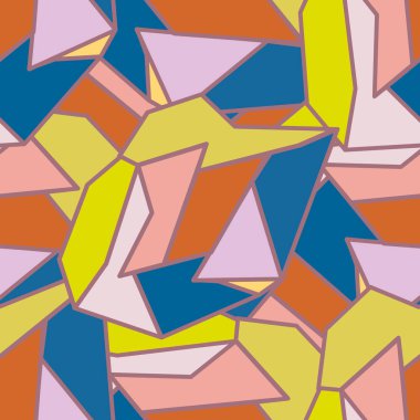 soyut geometrik renkli Dikişsiz desen vektör çizim