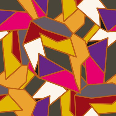 soyut geometrik renkli Dikişsiz desen vektör çizim