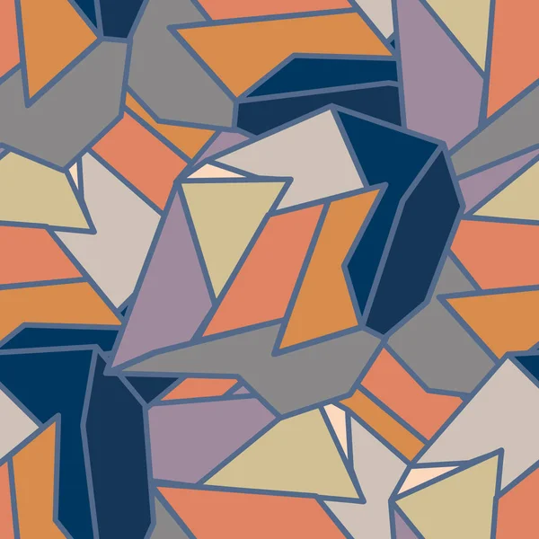 Ilustración Vectorial Abstracto Geométrico Patrón Inconsútil Colorido — Vector de stock