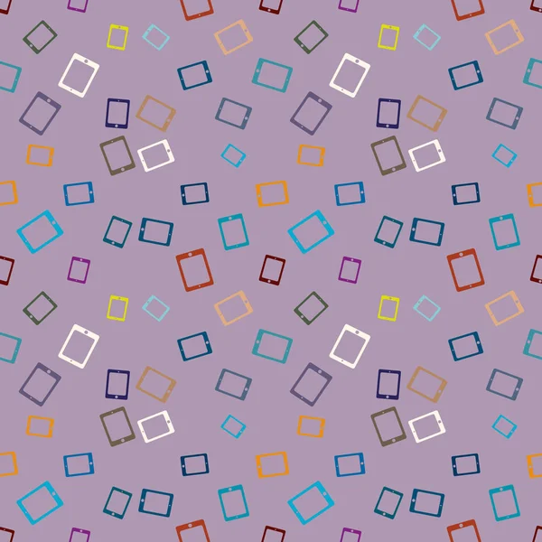 抽象五颜六色的图案与数字平板电脑为背景 — 图库矢量图片