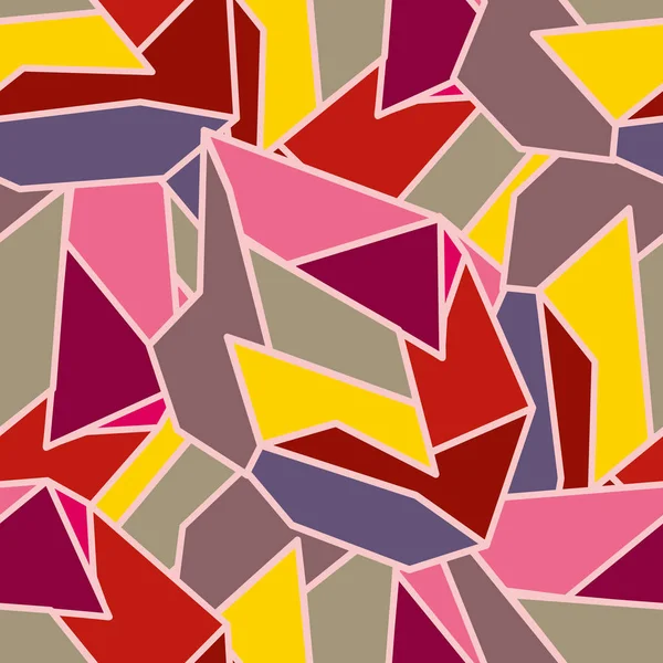 抽象的な幾何学的なカラフルなシームレス パターンのベクトル イラスト — ストックベクタ
