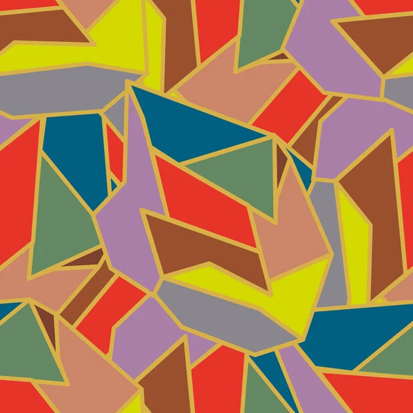 Illustrazione Vettoriale Astratto Modello Geometrico Colorato Senza Soluzione Continuità — Vettoriale Stock