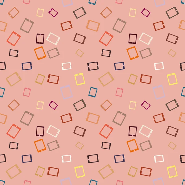 Patrón Colorido Abstracto Con Tabletas Digitales Para Fondo — Archivo Imágenes Vectoriales