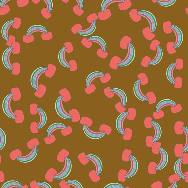 Rainbow seamless pattern. Rainbows design for textile, interior design, linens, etc. Cute abstract kids background.