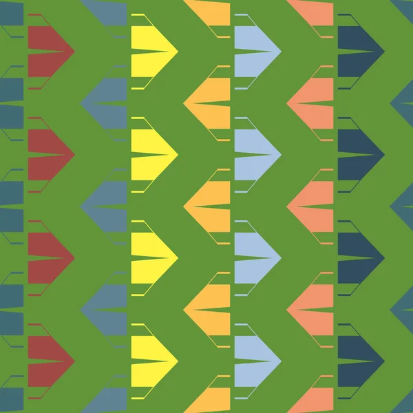 Padrão Sem Costura Colorido Abstrato Com Tendas Acampamento Para Fundo — Vetor de Stock