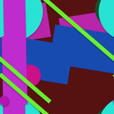 parlak kapak, geometrik şekiller, uzay poster kağıdını kopyala