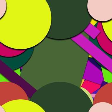 parlak kapak, geometrik şekiller, uzay poster kağıdını kopyala