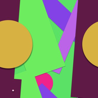 parlak geometrik şekiller boşluğu kapatır