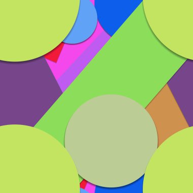 parlak geometrik şekiller boşluğu kapatır