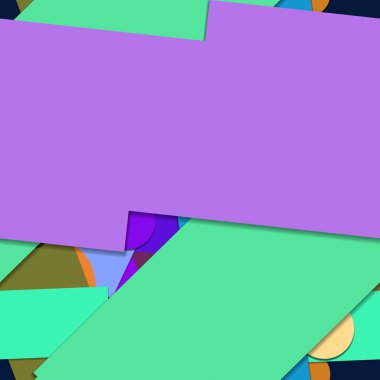 parlak geometrik şekiller boşluğu kapatır