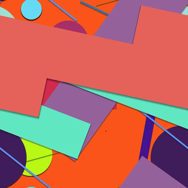 Futurista Brillante Colorido Formas Geométricas Fondo — Foto de Stock