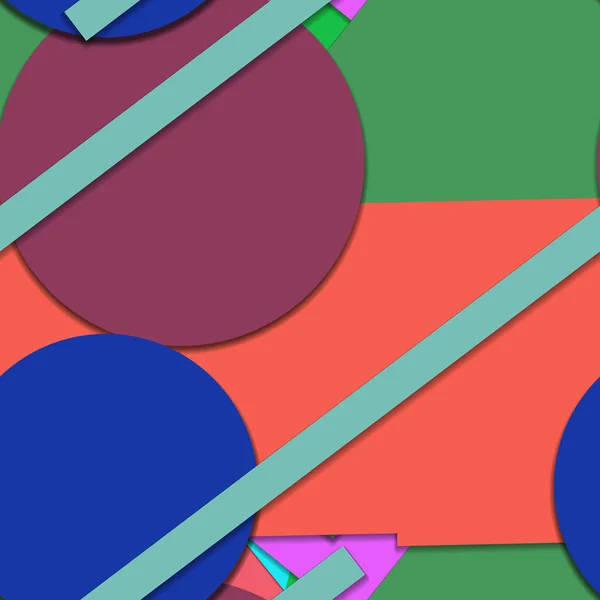 Gelecekçi Parlak Renkli Geometrik Şekiller Arka Plan — Stok fotoğraf
