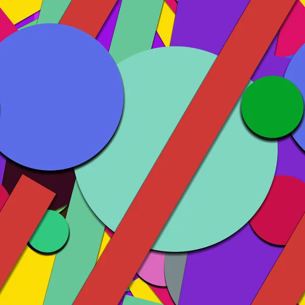 Futuristische Heldere Kleurrijke Geometrische Vormen Achtergrond — Stockfoto