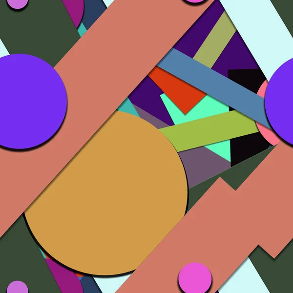 Futuristic Bright Colorful Geometric Shapes Background — ストック写真