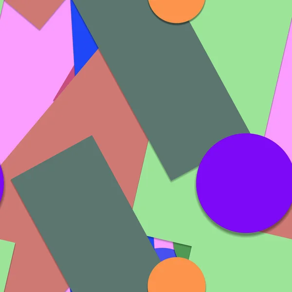 Flat Bright Colorful Geometric Shapes Background — Stock Photo, Image