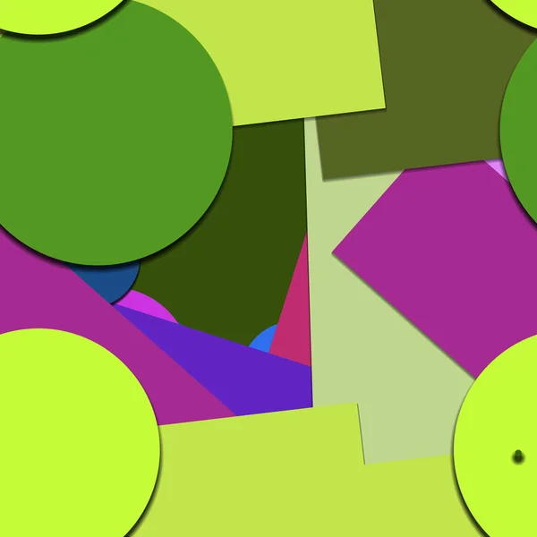 Flat Bright Colorful Geometric Shapes Background — Stockfoto